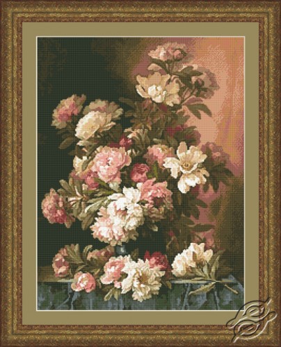 Pink and White Peonies by Kustom Krafts - 20253
