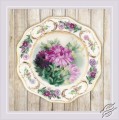 Plate with Chrysanthemums by RIOLIS - 0076-PT